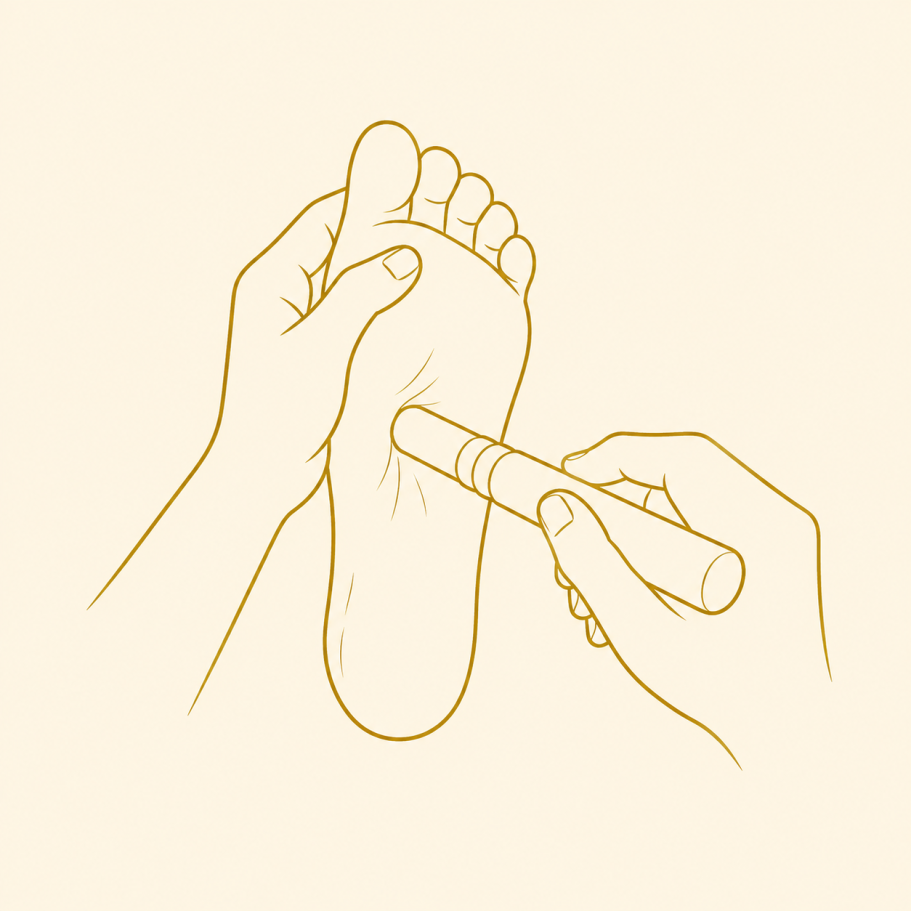 Réflexologie plantaire Réflexologie plantaire avec bâton de massage